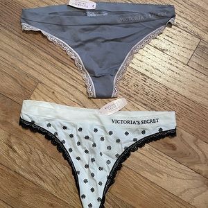 NEW VS Victoria’s Secret thongs - 2 pair size M - NWT